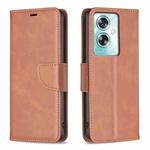 For OPPO A79 5G Lambskin Texture Leather Phone Case(Brown)