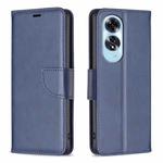 For OPPO A60 Lambskin Texture Leather Phone Case(Blue)