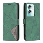 For OPPO A79 5G Magnetic Buckle Rhombus Texture Leather Phone Case(Green)