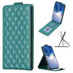 For OPPO A58 4G Diamond Lattice Vertical Flip Leather Phone Case(Green)