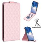 For OPPO A58 4G Diamond Lattice Vertical Flip Leather Phone Case(Pink)