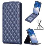 For OPPO A58 4G Diamond Lattice Vertical Flip Leather Phone Case(Blue)