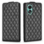 For OPPO A78 4G Diamond Lattice Vertical Flip Leather Phone Case(Black)