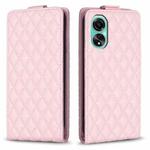 For OPPO A78 4G Diamond Lattice Vertical Flip Leather Phone Case(Pink)