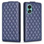 For OPPO A78 4G Diamond Lattice Vertical Flip Leather Phone Case(Blue)
