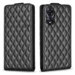 For OPPO A78 5G Diamond Lattice Vertical Flip Leather Phone Case(Black)
