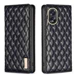 For OPPO A38 4G Diamond Lattice Magnetic Leather Flip Phone Case(Black)