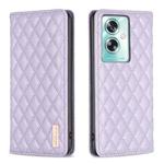 For OPPO A79 5G Diamond Lattice Magnetic Leather Flip Phone Case(Purple)