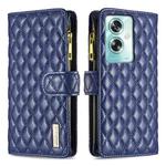 For OPPO A79 5G Diamond Lattice Zipper Wallet Leather Flip Phone Case(Blue)