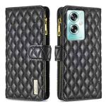 For OPPO A79 5G Diamond Lattice Zipper Wallet Leather Flip Phone Case(Black)