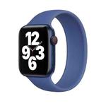 For Apple Watch Series 7 45mm / 6 & SE & 5 & 4 44mm / 3 & 2 & 1 42mm Solid Color Elastic Silicone Watch Band, Size: S 130mm (Aqua Blue)