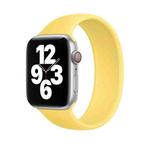 For Apple Watch Series 7 45mm / 6 & SE & 5 & 4 44mm / 3 & 2 & 1 42mm Solid Color Elastic Silicone Watch Band, Size:M 143mm (Yellow)