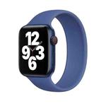 For Apple Watch Ultra 49mm / Series 8&7 45mm / SE 2&6&SE&5&4 44mm / 3&2&1 42mm Solid Color Elastic Silicone Watch Band, Size:L 156mm (Aqua Blue)