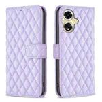 For OPPO A59 5G Diamond Lattice Wallet Leather Flip Phone Case(Purple)
