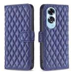 For OPPO A60 Diamond Lattice Wallet Leather Flip Phone Case(Blue)