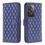 For OPPO Reno12 Pro Global Diamond Lattice Wallet Leather Flip Phone Case(Blue)