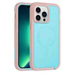 For iPhone 13 Pro Max Defender Series XT MagSafe Magnetic PC + TPU Shockproof Phone Case(Turquoise+Pink)