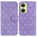 For OnePlus 11 Double 8-shaped Embossed Leather Phone Case(Purple)