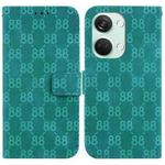 For OnePlus Nord 2T Double 8-shaped Embossed Leather Phone Case(Green)