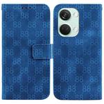 For OnePlus Nord 2T Double 8-shaped Embossed Leather Phone Case(Blue)