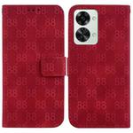 For OnePlus 10R / Ace Double 8-shaped Embossed Leather Phone Case(Red)