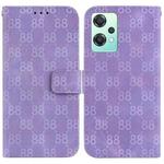 For OnePlus Nord CE 2 5G Double 8-shaped Embossed Leather Phone Case(Purple)