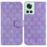 For OnePlus 10 Pro 5G Double 8-shaped Embossed Leather Phone Case(Purple)