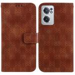 For OnePlus Nord N20 5G Double 8-shaped Embossed Leather Phone Case(Brown)