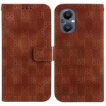 For OnePlus Nord 2 5G Double 8-shaped Embossed Leather Phone Case(Brown)