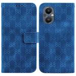 For OnePlus Nord 2 5G Double 8-shaped Embossed Leather Phone Case(Blue)