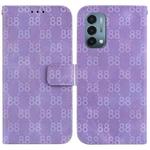 For OnePlus Nord N200 5G Double 8-shaped Embossed Leather Phone Case(Purple)