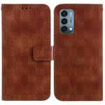 For OnePlus Nord N200 5G Double 8-shaped Embossed Leather Phone Case(Brown)