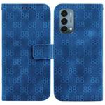 For OnePlus Nord N200 5G Double 8-shaped Embossed Leather Phone Case(Blue)