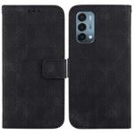 For OnePlus Nord N200 5G Double 8-shaped Embossed Leather Phone Case(Black)
