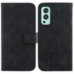 For OnePlus Nord 2 5G Double 8-shaped Embossed Leather Phone Case(Black)