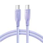 JOYROOM SA34-CC3 60W USB-C/Type-C to USB-C/Type-C Fast Charge Data Cable, Length: 1m(Purple)
