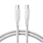 JOYROOM SA34-CC3 60W USB-C/Type-C to USB-C/Type-C Fast Charge Data Cable, Length: 1m(White)