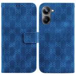 For Realme 10 Pro 5G Double 8-shaped Embossed Leather Phone Case(Blue)