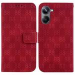 For Realme 10 Pro 5G Double 8-shaped Embossed Leather Phone Case(Red)