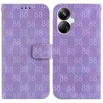 For Realme 10 Pro+ Double 8-shaped Embossed Leather Phone Case(Purple)