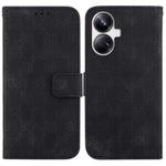 For Realme 10 Pro+ Double 8-shaped Embossed Leather Phone Case(Black)
