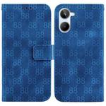 For Realme 10 4G Double 8-shaped Embossed Leather Phone Case(Blue)