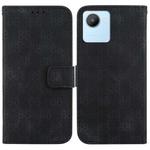 For Realme C30 / C30s / Narzo 50i Double 8-shaped Embossed Leather Phone Case(Black)