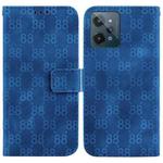 For Realme C31 Double 8-shaped Embossed Leather Phone Case(Blue)