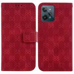 For Realme C31 Double 8-shaped Embossed Leather Phone Case(Red)