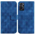 For Realme 9i / A76 4G / A36 Double 8-shaped Embossed Leather Phone Case(Blue)