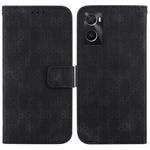 For Realme 9i / A76 4G / A36 Double 8-shaped Embossed Leather Phone Case(Black)