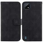 For Realme C20 / C11 2021 Double 8-shaped Embossed Leather Phone Case(Black)