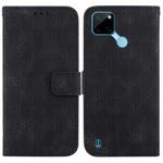 For Realme C21Y Double 8-shaped Embossed Leather Phone Case(Black)