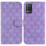For Realme 8 5G Global / V13 5G /Q3 5G Double 8-shaped Embossed Leather Phone Case(Purple)